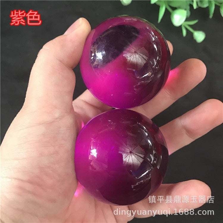 Crystal Glass Handball Fitness Multi-color Decoration Home